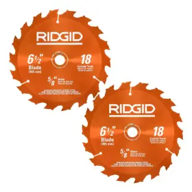 Ridgid 313114597534 6-1/2 Inch Circular Saw Blade 2-piece Carbide Teeth For Extended