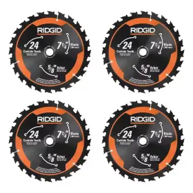 Ridgid 445040060004 7-1/4 Inch Circular Saw Blades 4-piece