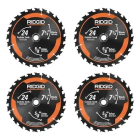 Ridgid 648846089102 7-1/4 Inch Circular Saw Blades 4-piece