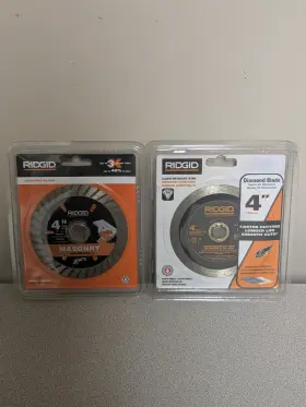 Ridgid 850650003100 2 New 4 Inch Diamond Blade Masonry And Continuous Rim Tile Marble Granite