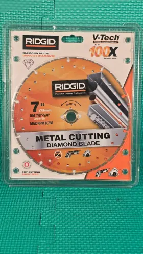 Hd-lmc70 Ridgid Mtl70 7 Inch Metal Cutting Diamond Blade 7/8 -5/8 Cut New 44r