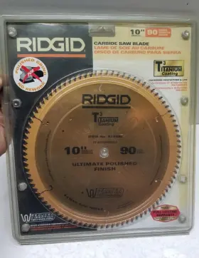 R1090c Ridgid 10 Inch 90 Teeth Carbine Saw Blade T3 Ultimate Polished Finish New