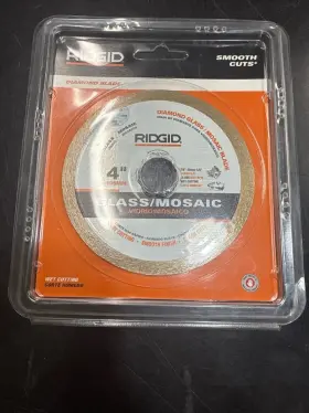 1000030439 Ridgid Tools 850650002424 4 Inch Smooth Cuts Wet Cutting Diamond Blade Glass/mos Hpb021817
