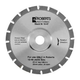 10-47-6 Roberts 075378104766 20-tooth Carbide Tip Saw Blade For 10-55 Jamb 6-3/16-inch