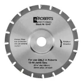 Roberts 445003791709 6-3/16 Inch 20-tooth Carbide Tip Jamb Saw Blade