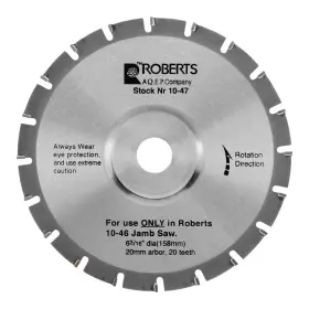 Roberts 445010057072 6-3/16 Inch 20-tooth Carbide Tip Jamb Saw Blade