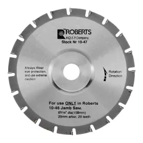 Roberts 744759200907 6-3/16 Inch 20-tooth Carbide Tip Jamb Saw Replacement Blade