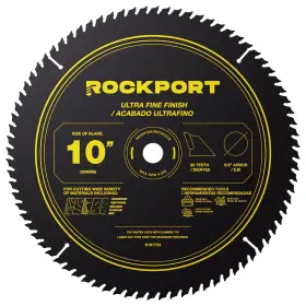 Rockport 065008974048 Table Saw Blades 10 Inch 80 Teeth - 1 Pack And