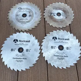 Rockwell 12088 Lot Of 4 Combination Saw Blades 3 8 1/4 Inch #12088 And 1 7
