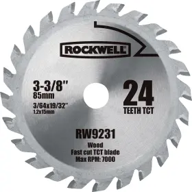 Rw9231 Rockwell 726084566385 Versacut 3-3/8-inch 24t Carbide-tipped Circular Saw Blade