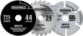 Rw9232k Rockwell Versacut 3-piece Circular Saw Blade Set Gray