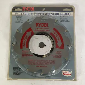 4658718 Ryobi 6 1/2 Inch Carbide Tipped Adjustable Dado 12 Teeth Blade Model No