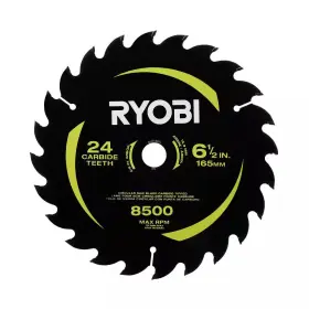 Ryobi 711181343168 6-1/2 Inch Thin Kerf 24-teeth Circular Saw Carbide Blade 1-piece