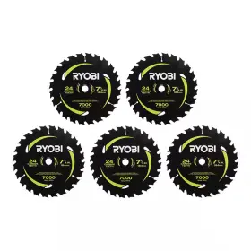 Ryobi 744110763362 7-1/4 Inch X 24 Teeth Carbide Thin Kerf Circular Saw Blade 5-piece