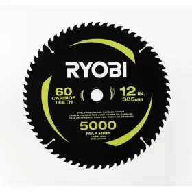 A181202 Ryobi 12 Inch 60 Carbide Teeth Thin Kerf Miter Saw Blade