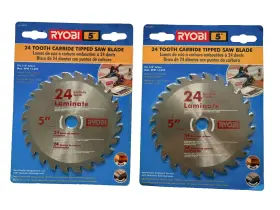 A6lsb24 Ryobi 2 New 5 Inch 24-tooth Carbide Tipped Laminate Flooring Saw Blades Rl1351