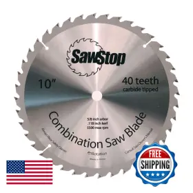 Sawstop B006g36oq4 40-tooth Combination Table Saw Blade Cns-07-148