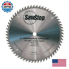 Sawstop B006g36pke Circular Saw Blade 60 Teeth Combination Cb104 184