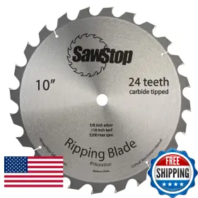 Sawstop B09nl9lkty 24-tooth Ripping Table Saw Blade Bts-r-24atb