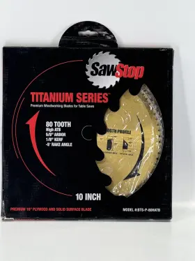 Btw-p-80hatb Sawstop Titanium Series 80 Tooth High Atb Premium 10 Inch Plywood Blade