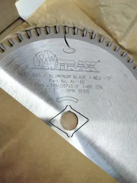 Al-60 Sawtrax New 60 Tooth Premium Aluminum Blade