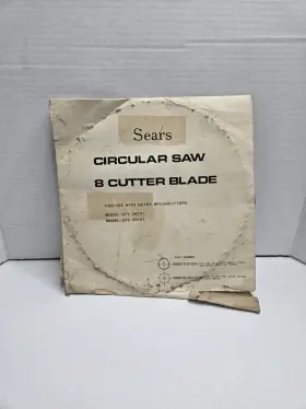 695010 Sears Nos Sear Circular Saw 8 Inch Cutter Blade Brushcutters Replacement Part