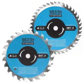 Csb01 Seesii 24t And 40t Circular Saw Blades 4-1/2 Inch 2-pack Carbide Tipped 3/8 Arbor