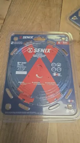 Aucs-0003 Senix 2-pack 6-1/2 Inch 24t Framing Circular Saw Wood Cutting Blades