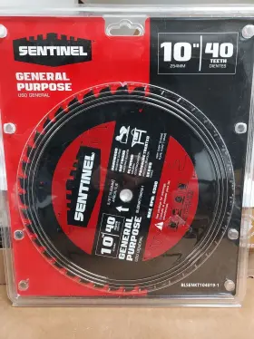 Blsenkt104019-1 Sentinel 10 Inch 40 Teeth General Purpose Wood Blade