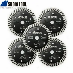 A371030810 Shdiatool 5pcs 3 Inch /75 Mm Circular Cut Wheel Diamond Cutting Disc Concrete Saw Blade Tile