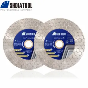 Shdiatool A382 2pcs 5 Inch Diamond Cutting Disc For Tile And Marble Grinding