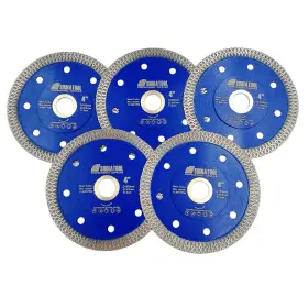 A391041222rx5 Shdiatool 5pcs 4ftft/105mm Diamond Saw Blade X-mesh Cutting Wheel Disc Porcelain Tile Marble