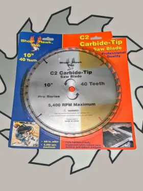 10x40c2 Shop Hawk Pro C2 10 Inch 40 Teeth Carbide Tip Saw Blade 5400 Rpm Series