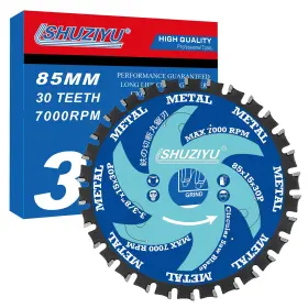 Shuziyu-85-a15-30t-mt Shuziyu 3-3/8 Inch 85mm -30t Metal Working Circular Saw Blade Arbor 15mm With 10mm Wah