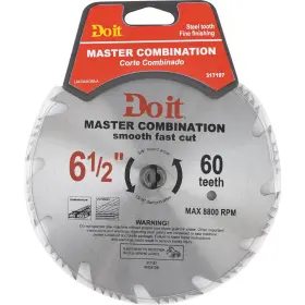 410241db Sim Supply Inc. Do It Master Combination 6-1/2 Inch 48-tooth Crosscut/rip Circular Saw Blade