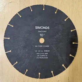 44-211000 Simonds Simogrit 10 Inch Saw Blade Course