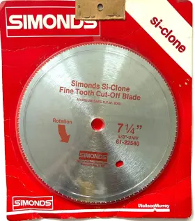61-22540 Simonds 7 1/4 Inch Circular Saw Blade Si-clone Fine Tooth Cut-off