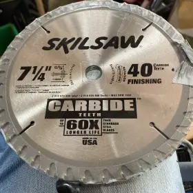 75740 Skil 039725020956 2 Pcs 7 1/4 Inch Carbide 40 Teeth Circular Saw Blade New Sealed Skilsaw