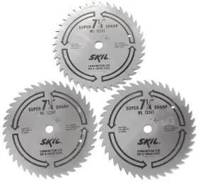 13247 Skil 3 Usa 7-1/4 Inch No. Super Sharp Combination Rip/cross Saw Blades Unused