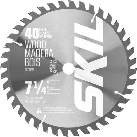 75740w Skil 726084442627 7-1/4 Inch 40-tooth Carbide Tipped Circular Saw Blade For