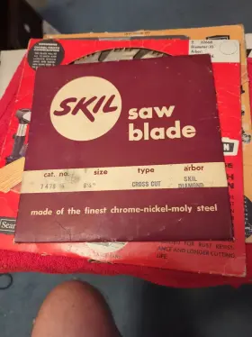 7478 Skil New Old Stock 8 1/4 Inch Cross Cut Saw Blade 5/8 Rd