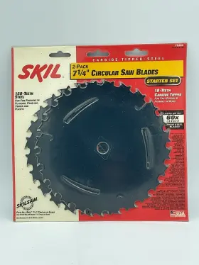 Skil 75302 Saw 2 Pack 7-1/4 Inch Circular Blades 18 Teeth Carbide Tipped - Usa Nos