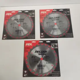 75824 Skil Skilsaw Carbide 8 1/4 Inch 24 Teeth Circular Saw Blade Lot Of 3 New