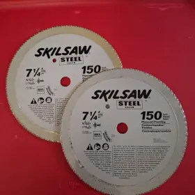 2610954775 Skilsaw 7 1/4 Inch 150 Steel Teeth Fine Finish/plywood Saw Blade Lot Of 2
