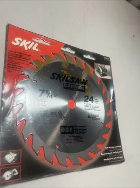75724 Skilsaw Skil 24 Teeth 7-1/4 Inch Carbide Circular Saw Blade Framing Rip Cross Cuts New