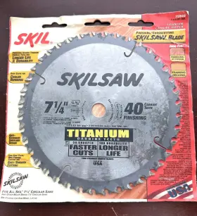 75940 Skilsaw 7 1/4 Inch 40 Finishing Titanium Carbide Teeth Blade 5/8 /16 Mm
