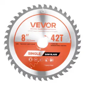 Skyshalo 726084568952 8 Inch Circular Saw Blade 42 Sharp Alloy Teeth 1 Arbor Fine Finish Wood Cu
