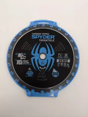 5t.35 Spyder 13006 Tarantula Carbide Tipped 7-1/4 In 24-tooth Demo Saw Blade #5t.35