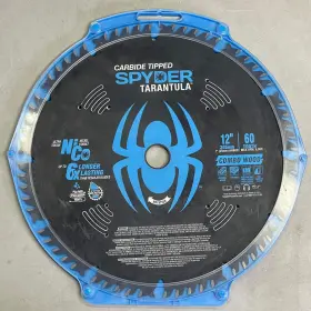 13022 Spyder Tarantula Combo Wood Circular Saw Blade 60-tooth 12 Inch Black