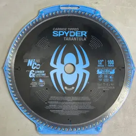 13027 Spyder Tarantula Ultra Fine Finish Circular Saw Blade 100-tooth 12 Inch Black